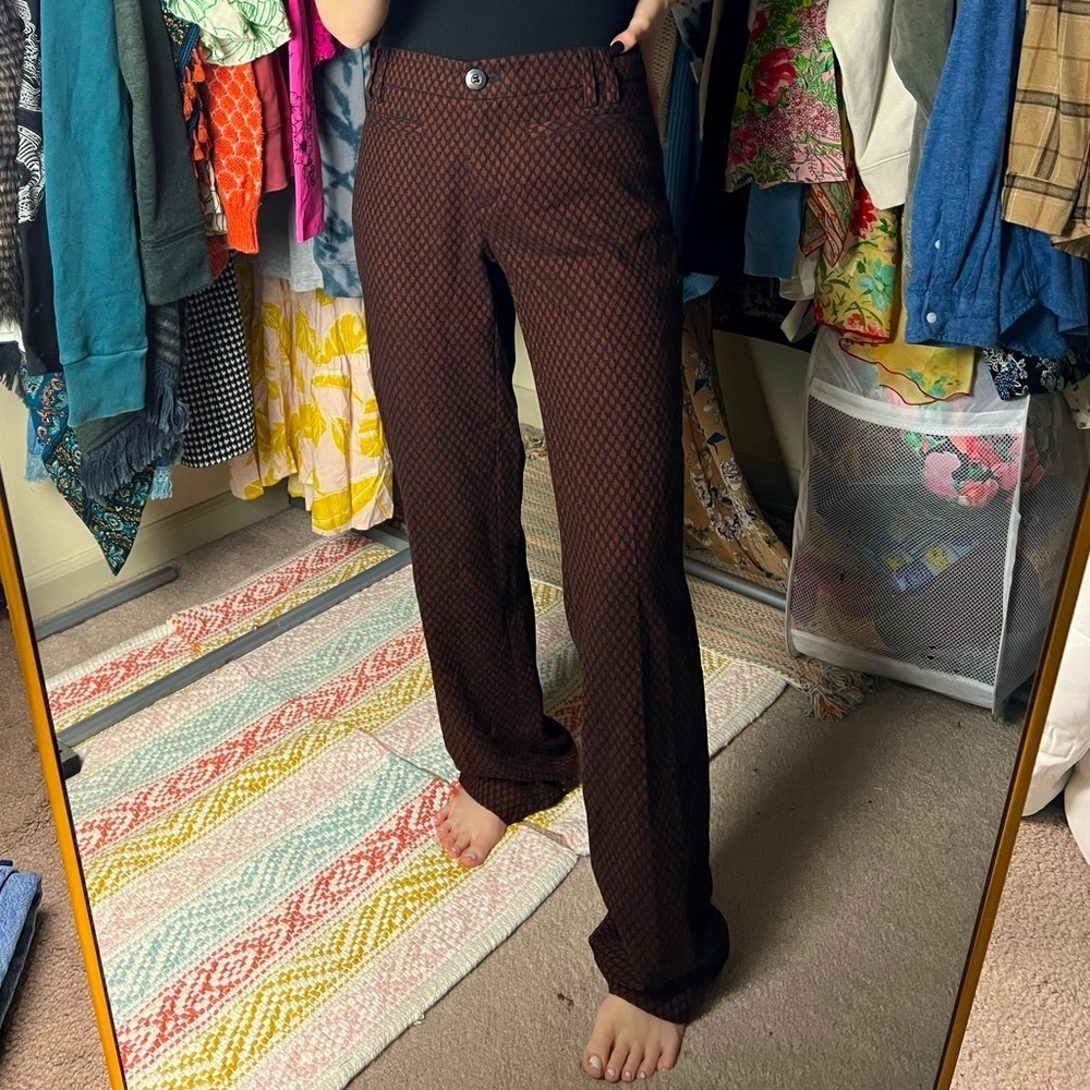 LEIFSDOTTIR Anthropologie Trousers Textured Marola Pants Size 0 - Picture 2 of 10